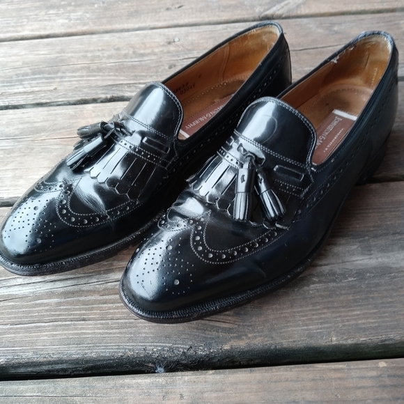 Johnston Murphy Men's 10D/B Back Kiltie Tassel Wingtip Brogue USA  Shoes A7pm - Picture 1 of 8